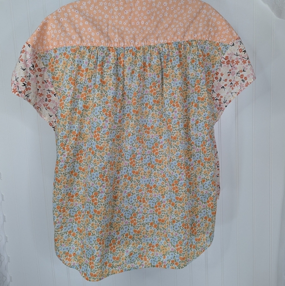 AE American Eagle Floral Patchwork Camp Shirt S & M - Picture 7 of 15